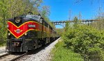CVSR 6773 leads the southbound out from under the route 82 bridge.